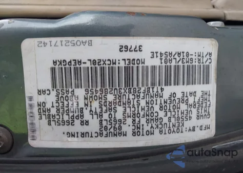 2003 Toyota Avalon Xls z USA, uszkodzony, nr VIN 4T1BF28BX3U286456